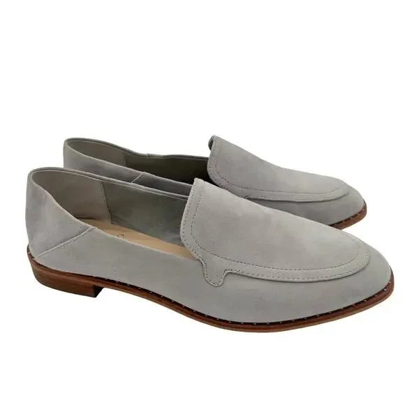 Vince Camuto Cretinian Micro Stud Academia Light Gray Suede Loafers 9.5 - Picture 1 of 5